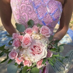 Primavera Couture Blush Pink Prom Dress